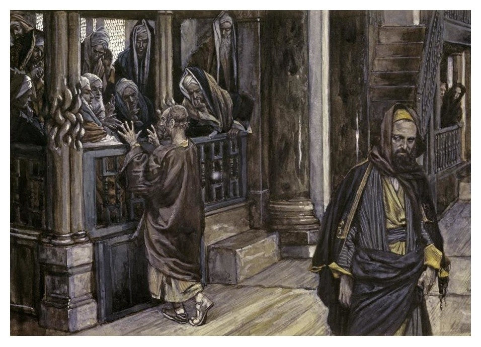 "Judas Goes To The High Priests" Digital Paper Print by James Tissot, 24"x18"
