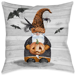 Spider Web Gnome Outdoor Pillow, 18"x18"