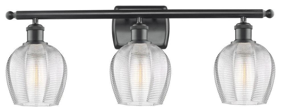 Innovations 516-3W-BK-G462-6 3 Light Bath Vanity Light, Matte Black