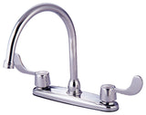 Kingston Brass Centerset Kitchen Faucet, Polished Chrome