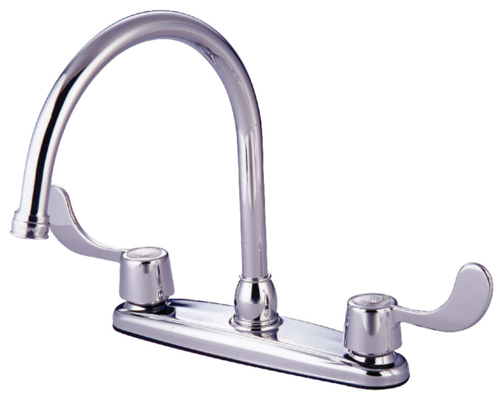 Kingston Brass Centerset Kitchen Faucet, Polished Chrome