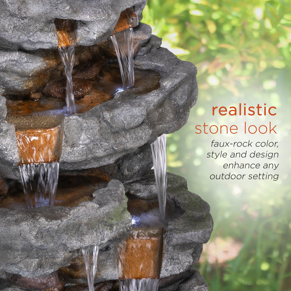 Cascading Stone Wall Fountain