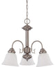 Ballerina 3 LED Chandelier - Brushed Nickel Finish - Frosted Glass