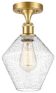 Innovations 516-1C-SG-G654-8-LED 1-Light Semi-Flush Mount, Satin Gold