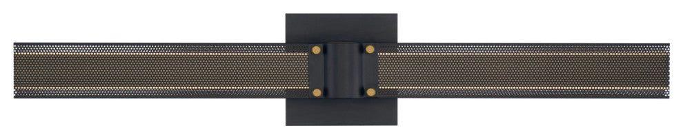Contemporary Sconce, Matte Black/Gold