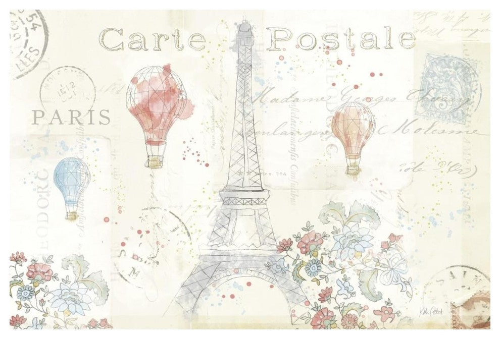 "Lighthearted in Paris I" Digital Paper Print by Katie Pertiet, 50"x34"