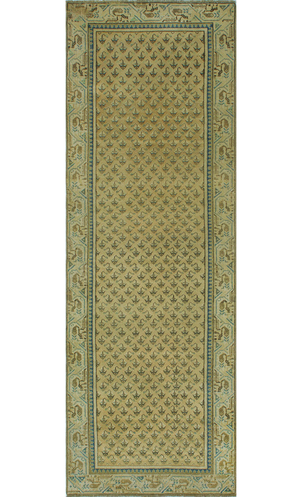 Semi-Antique Danni Beige/Ivory Runner, 3'2x10'0