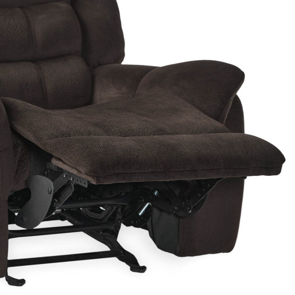 GDF Studio Blake Brown Fabric Glider Recliner Club Chair