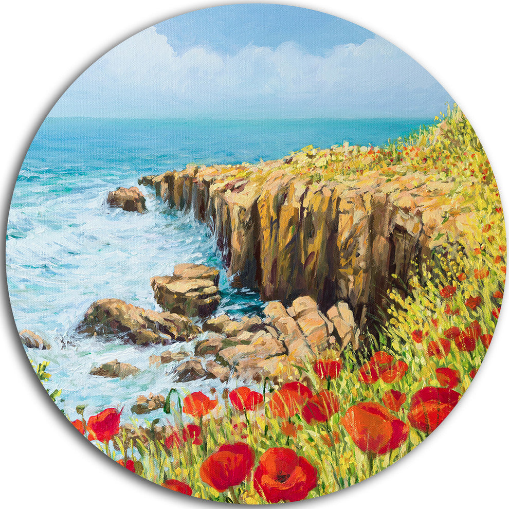 Summer Breeze, Landscape Disc Metal Wall Art, 11"