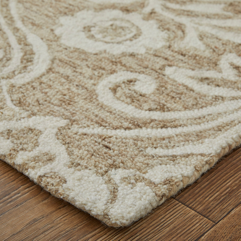 Weave & Wander Natal Blue/Gray, Taupe/Ivory, 9'x12'