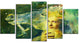 Thoroughbred Horse and Woman, Animal Canvas Wall Art, 60"x32", 5 Panels