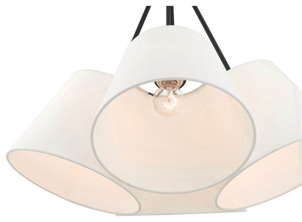 Livex Lighting Prato 4 Light Black Chandelier