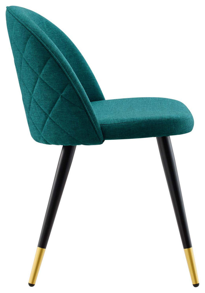 Cordial Upholstered Fabric Dining Chairs - Set of 2-Teal