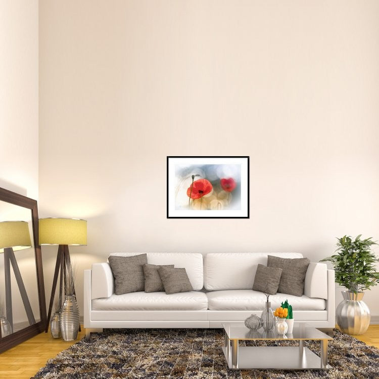 "Morning Poppies" Framed Digital Print by Steve Moore, 38"x29"
