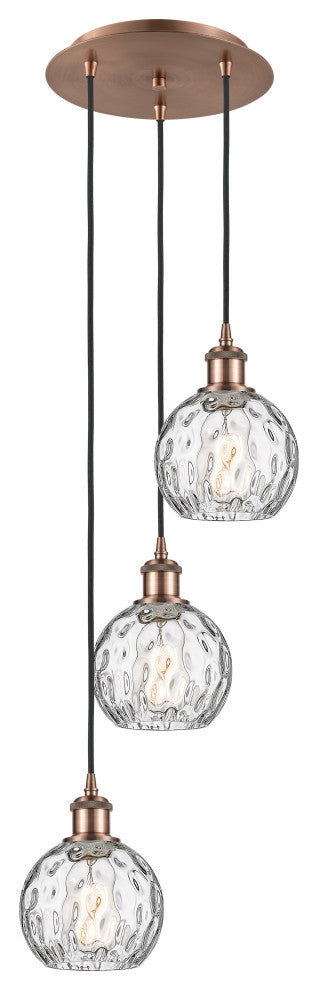Innovations 113B-3P-AC-G1215-6 3 Light Multi-Pendant, Antique Copper