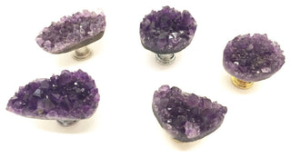 Dark Amethyst Stone Knob