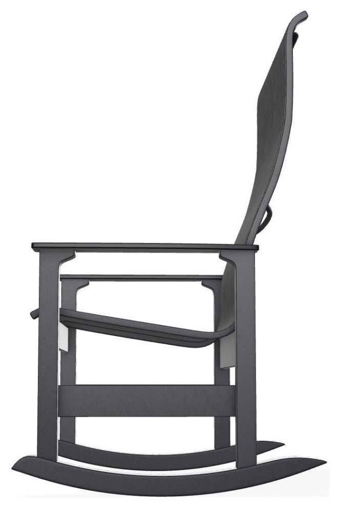 Leeward Sling Outdoor Supreme Rocker, Augustine Shadow/Black