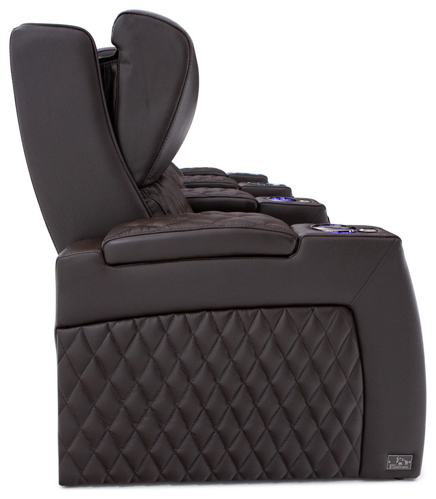 Seatcraft Apex Home Theater Seating, Brown, Row of 2