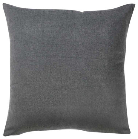Set Of 2 Gray Brushed Twill Decorative Throw Pillow Covers