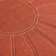 Madison Park Kelsey Round Pouf Ottoman, Orange