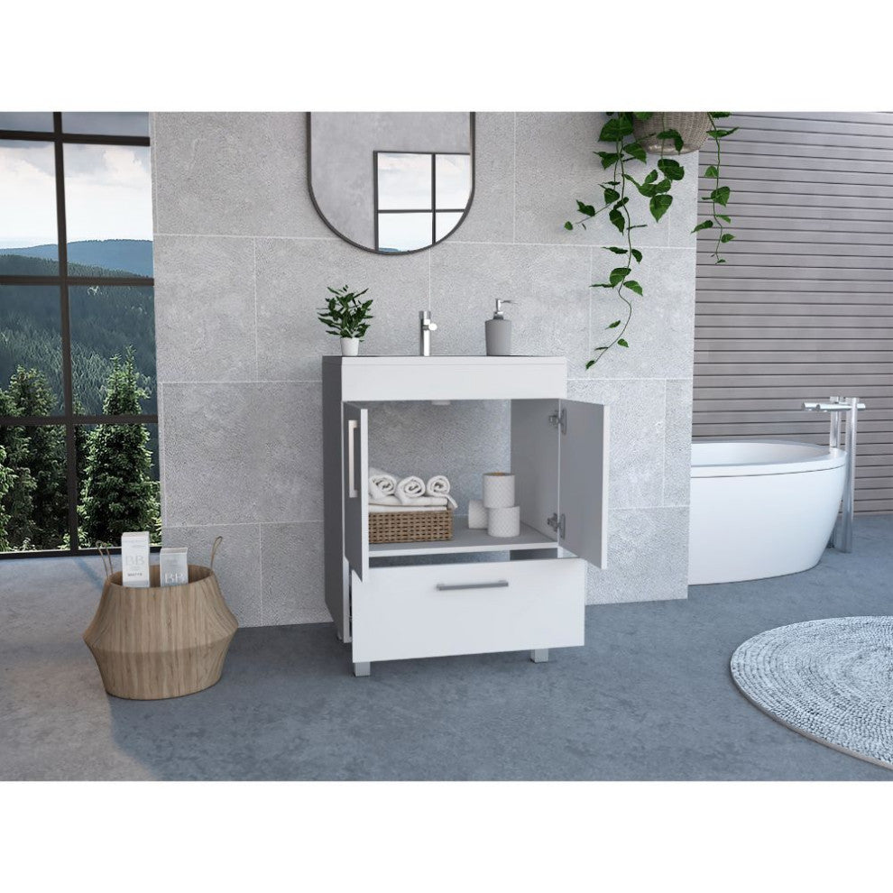 Otello Single Bathroom Vanity, White