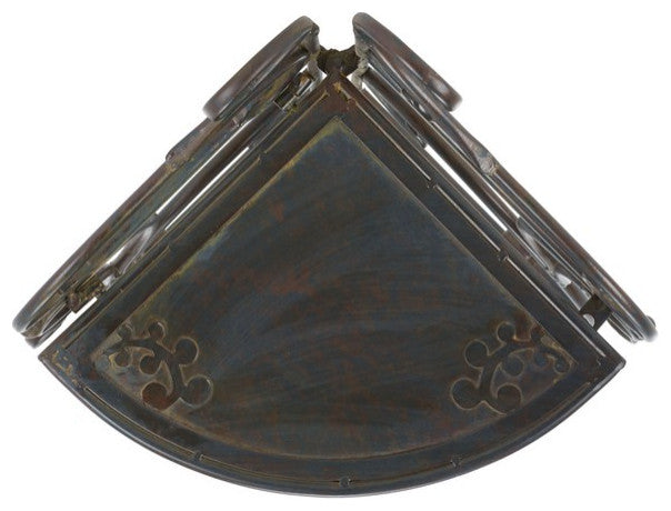 Safavieh Turuca 4 Tier Corner Shelf, Black Rust
