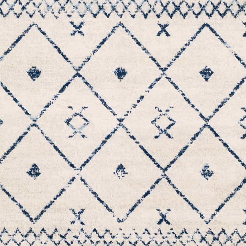 Surya Roma ROM-2339 9'x12'3" Rug, Dark Blue/Denim/Light Gray/White