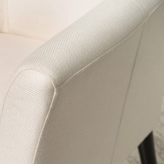 GDF Studio Charmaine Low Back Fabric Arm Chair, Beige