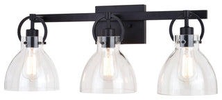 Ogden 1 Light Vanity Matte Black, Matte Black, 25.5-in W X 10-in H X 7.75-in D