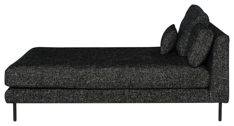 Gigi Salt & Pepper Fabric  Modular Sofa Chaise