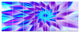 Exotic Blue Flower Petals, Floral Canvas Art Print, 83"x32", 7 Panels