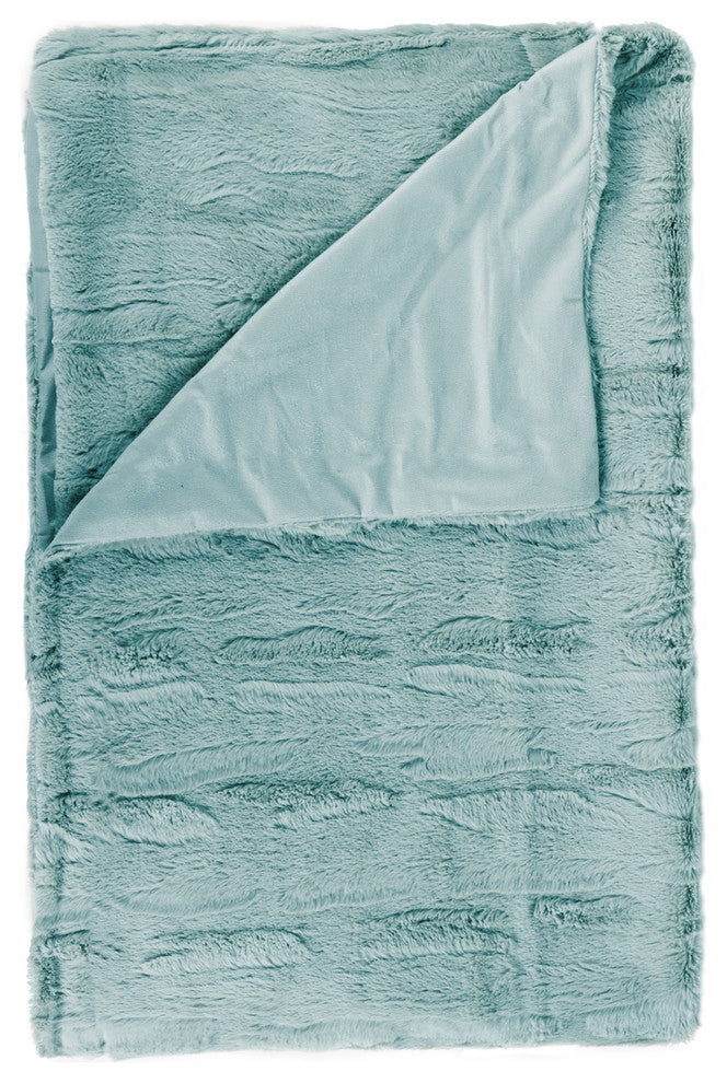 Faux Fur Throw 50"x60", Seagrass