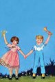 Little Boy Blue and Bo Peep- Canvas Poster 20" x 30"