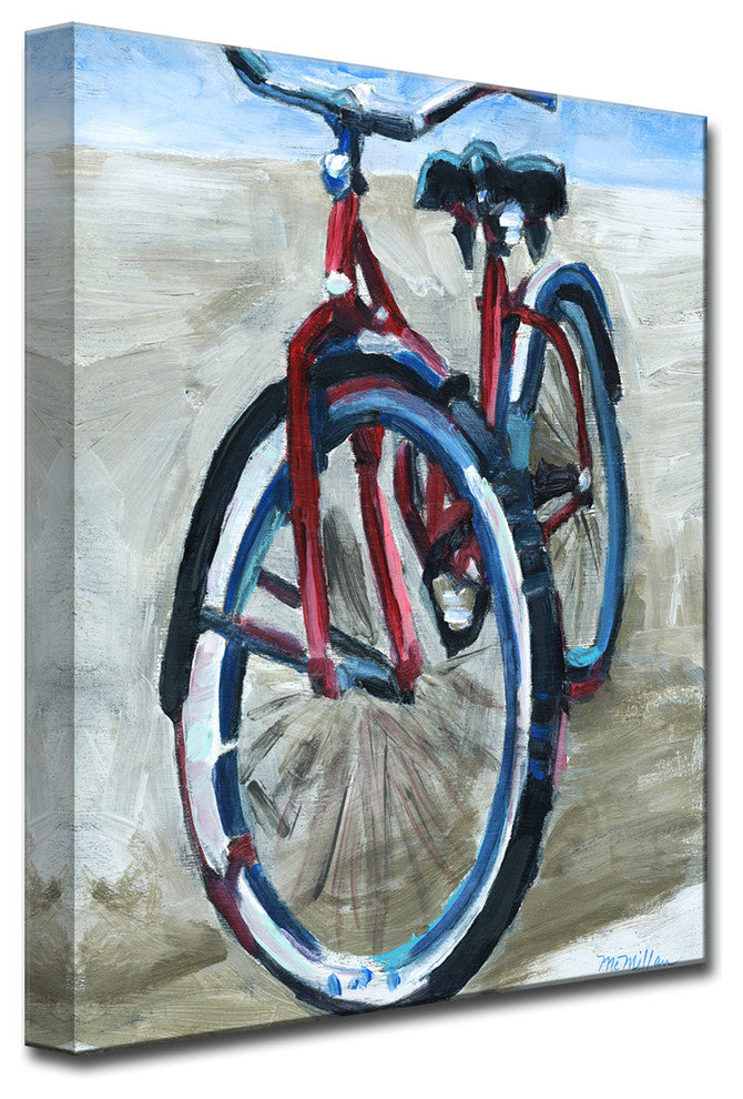 Red Bike' Ready2HangArt Canvas by Leslie Owens, 30"x40"