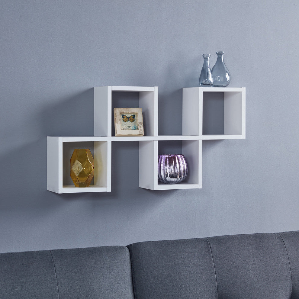Cubby Chessboard Wall Shelf "“ Horizontal or Vertical, White