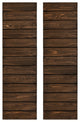 Horizontal Slat Board and Batten Exterior Shutters Pair, Coffee Brown, 66