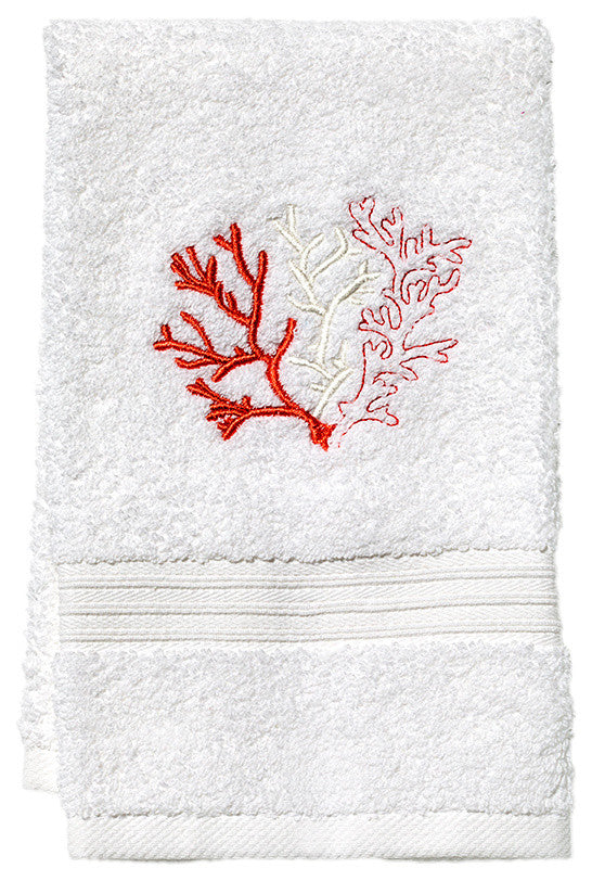 Terry Guest Towel, Coral in Coral