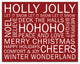 Christmas Sayings Red 1 11x14 Canvas Wall Art