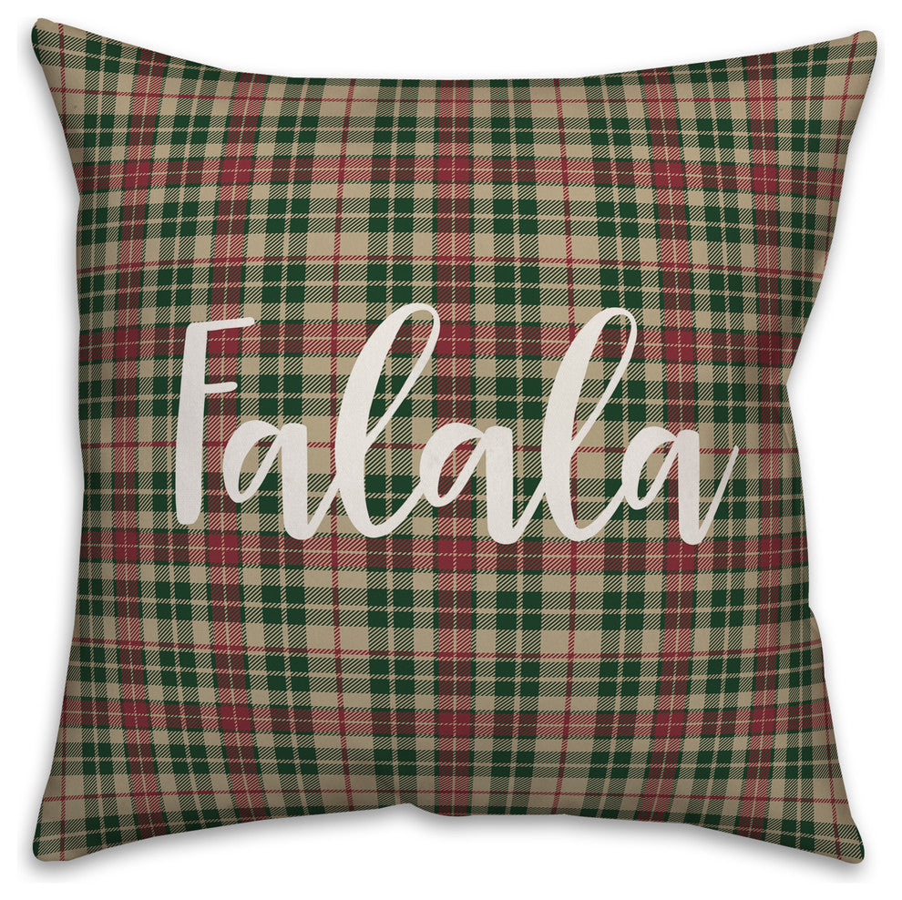 Falala, Tartan Plaid 18x18 Throw Pillow