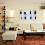 "Composition In White, Black And Blue" by Michiel Hageman, 26"x40"