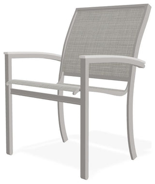 Bazza Sling Stackable Outdoor Dining Chair, Deacon/Warm Gray