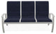 Belle Isle Sling 3-Seat Outdoor Sofa, Collect Indigo/Snow
