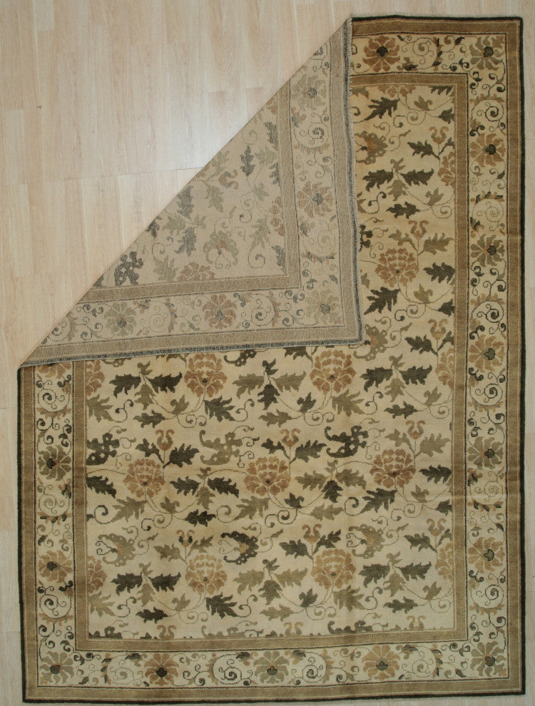 Ivory Transitional All Over Ningxia Area Rug