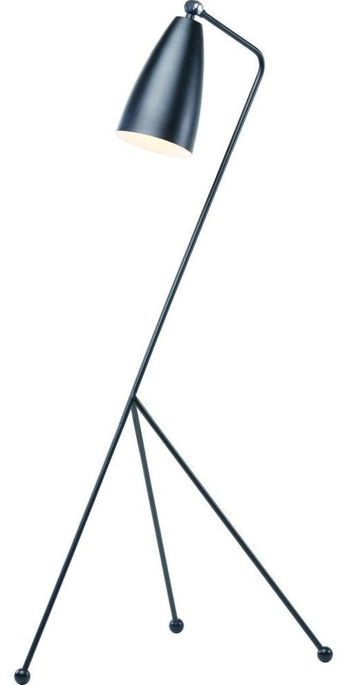 Nuevo Living Lucille Lighting Floor Lamp, Black Steel Metal