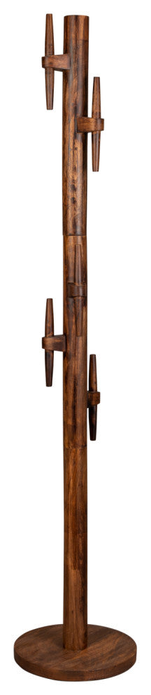 Lacquered Wood Coat Rack, Dutchbone Jakub, Brown