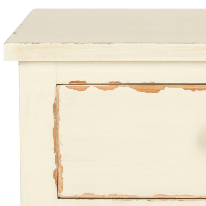 Safavieh Maxine Accent Table w/ Storage Drawer, Cream