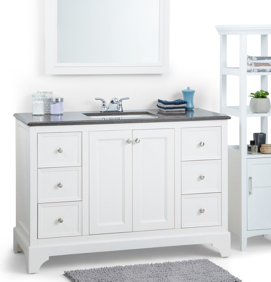 Cambridge 48" Bath Vanity with Black Granite Top