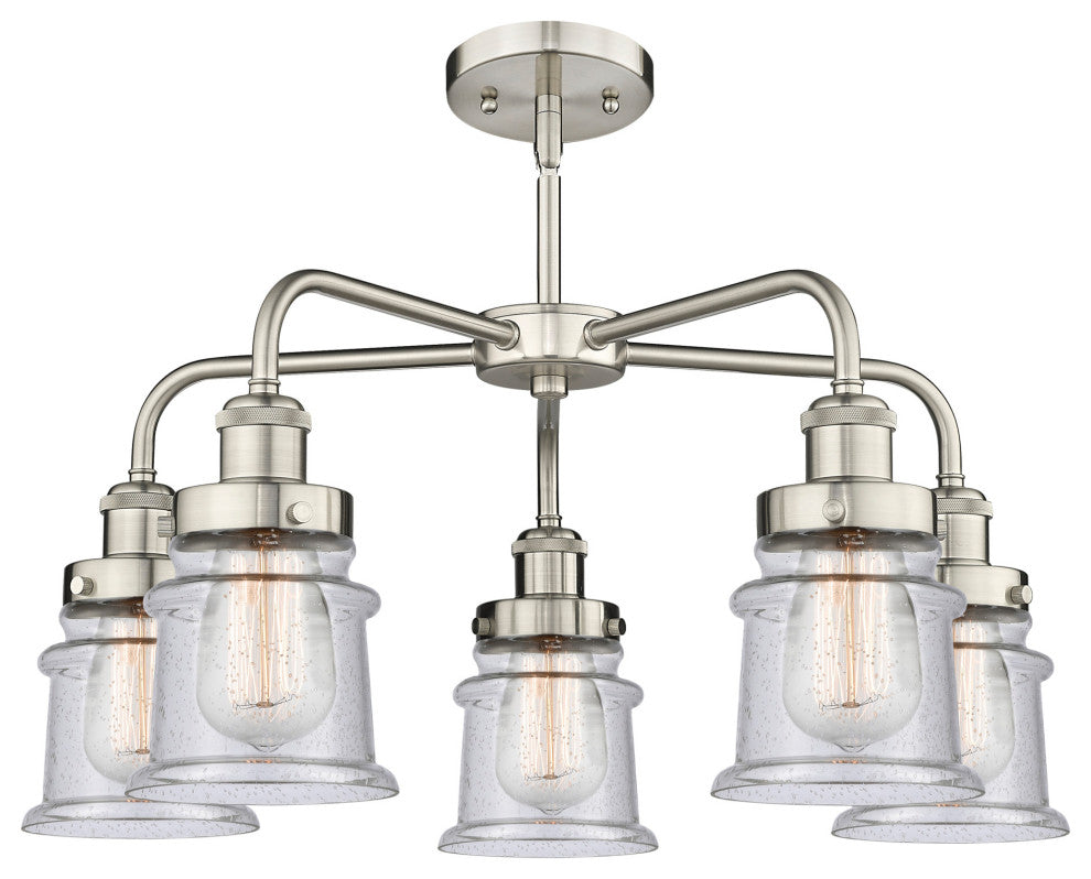 Innovations Lighting 916-5CR-15-24 Canton Chandelier Canton 5 - Polished Nickel