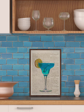 "Blue Margarita" Framed Painting Print, 20"x30"
