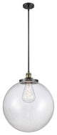 Beacon Pendant, Black Antique Brass, Seedy